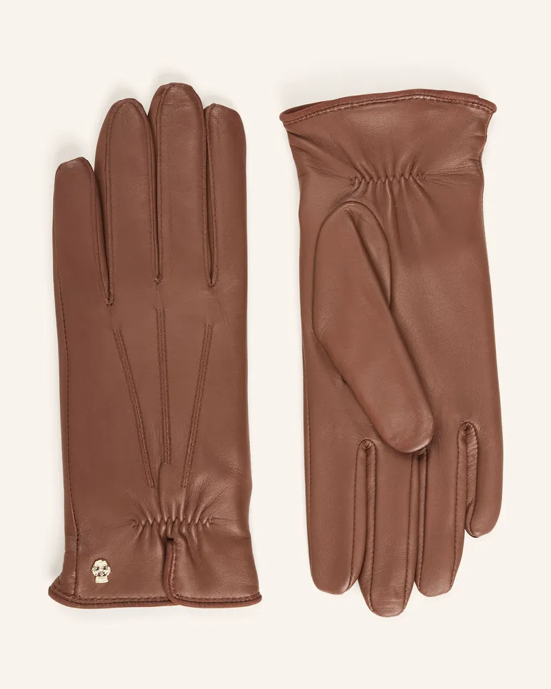 Roeckl Lederhandschuhe Antwerpen braun Mittelbraun