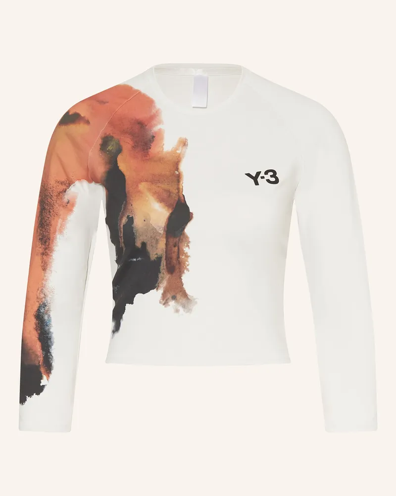 Y-3 Longsleeve Crop grau Creme