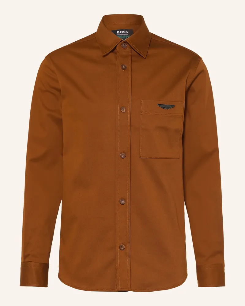 HUGO BOSS Overjacket Owen Relaxed Fit braun Cognac