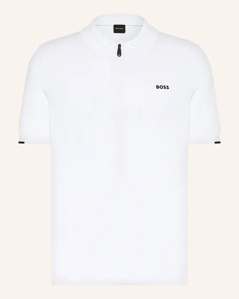 HUGO BOSS Strick-Poloshirt EVER Weiss