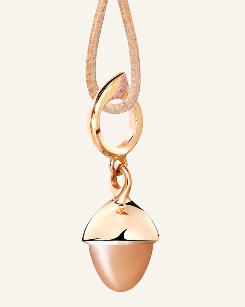 TAMARA COMOLLI Anhänger PENDANT MIKADO FLAMENCO MOONSTONE BROWN Brauner Mondstein 18K Roségold Roségold