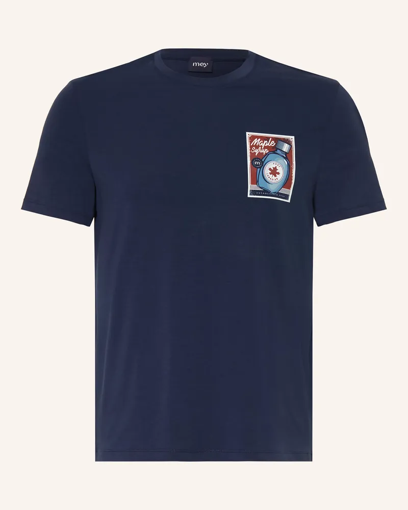 Mey Schlafshirt Serie Pancake Proof blau Dunkelblau
