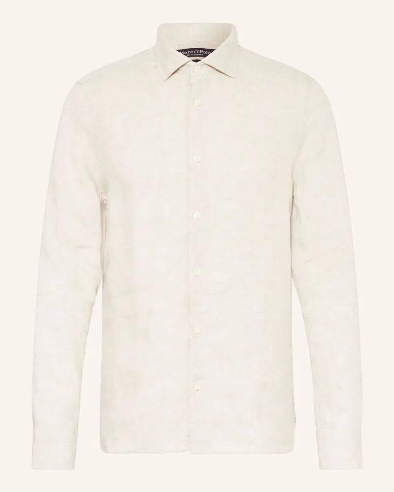 Marc O'Polo Leinenhemd Shaped Fit Beige
