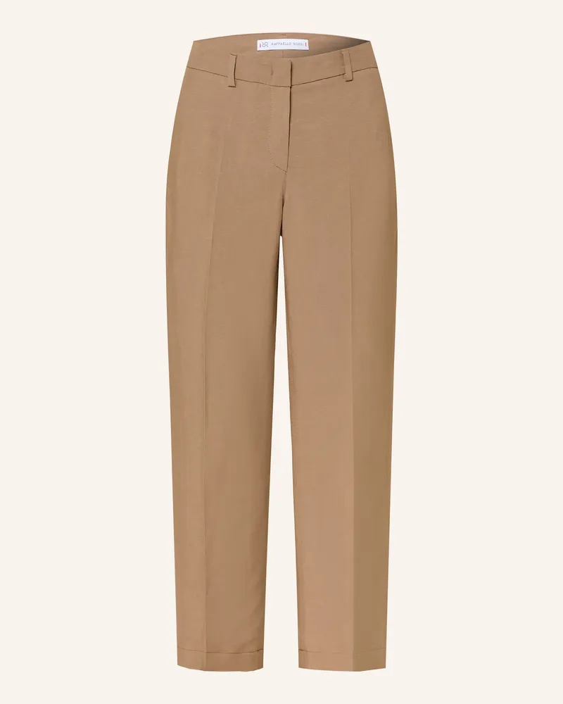 RAFFAELLO ROSSI  7/8-Hose OLESSA mit Leinen Braun