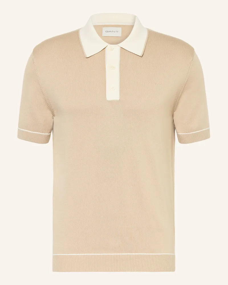 Gant Strick-Poloshirt beige Beige