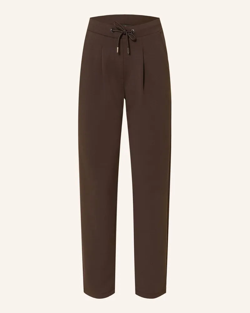 monari Jerseyhose im Jogging-Stil Dunkelbraun