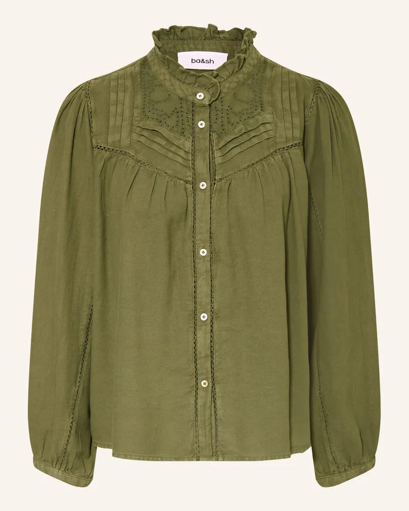 ba&sh Bluse Gilda Mit Rüschen gruen Khaki