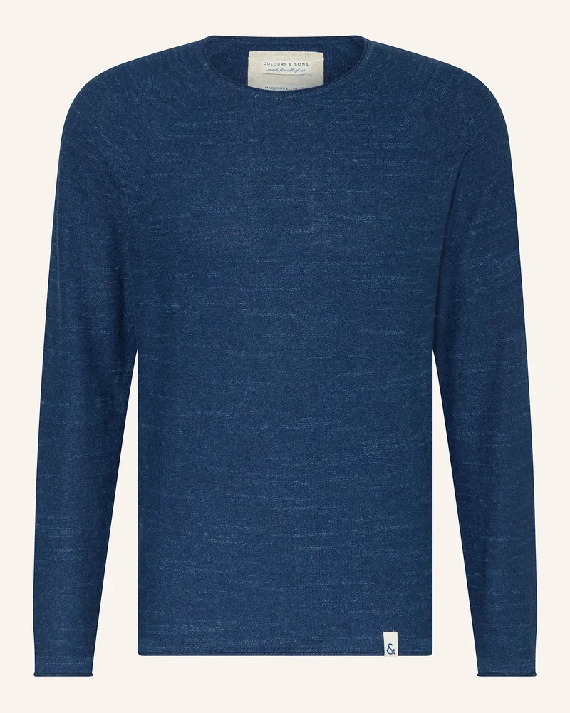 colours & sons Pullover Dunkelblau