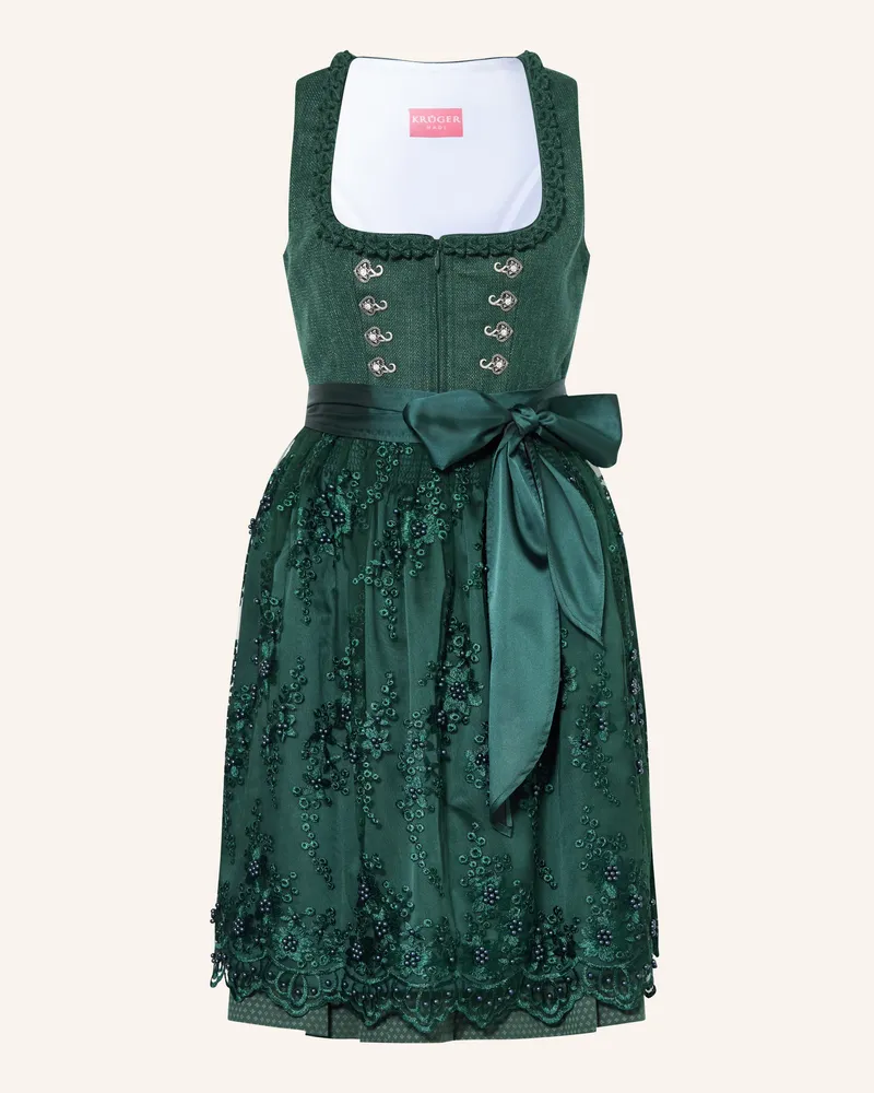 Krüger Dirndl Mit Schmucksteinen gruen Grün