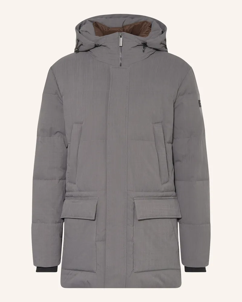 Bugatti Parka mit abnehmbarer Kapuze Dunkelgrau