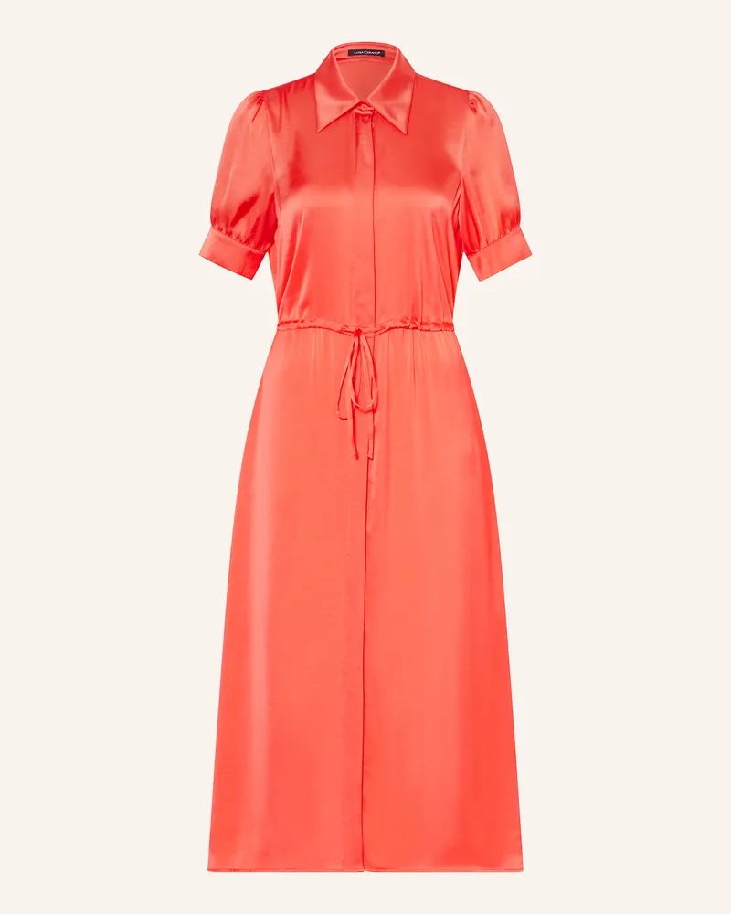 Luisa Cerano Hemdblusenkleid aus Satin Rot