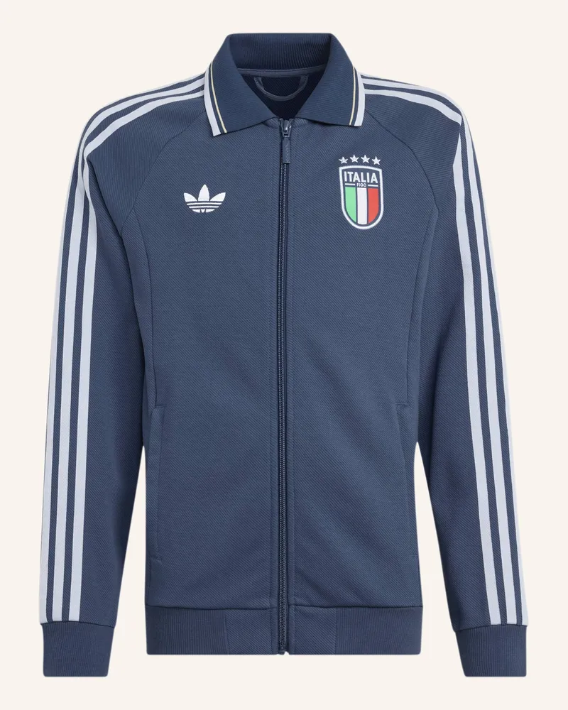 adidas Italien Kids Anthem Auswärtsjacke blau Blau
