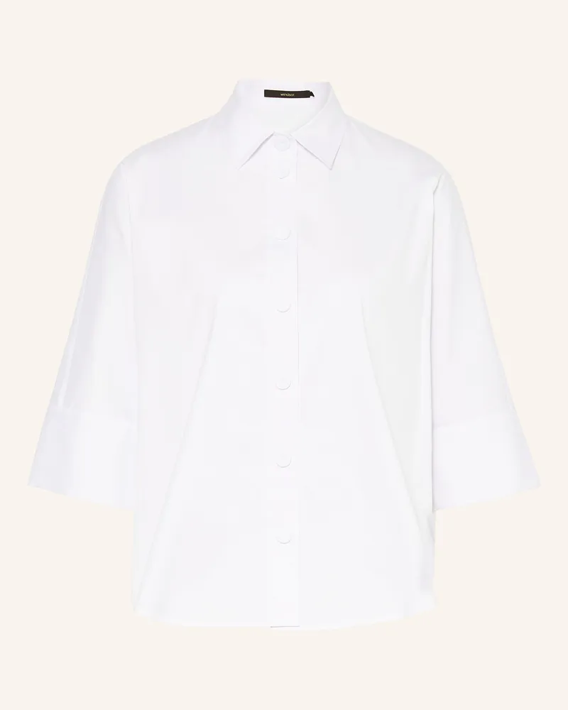 windsor. Hemdbluse mit 3/4-Arm Weiss