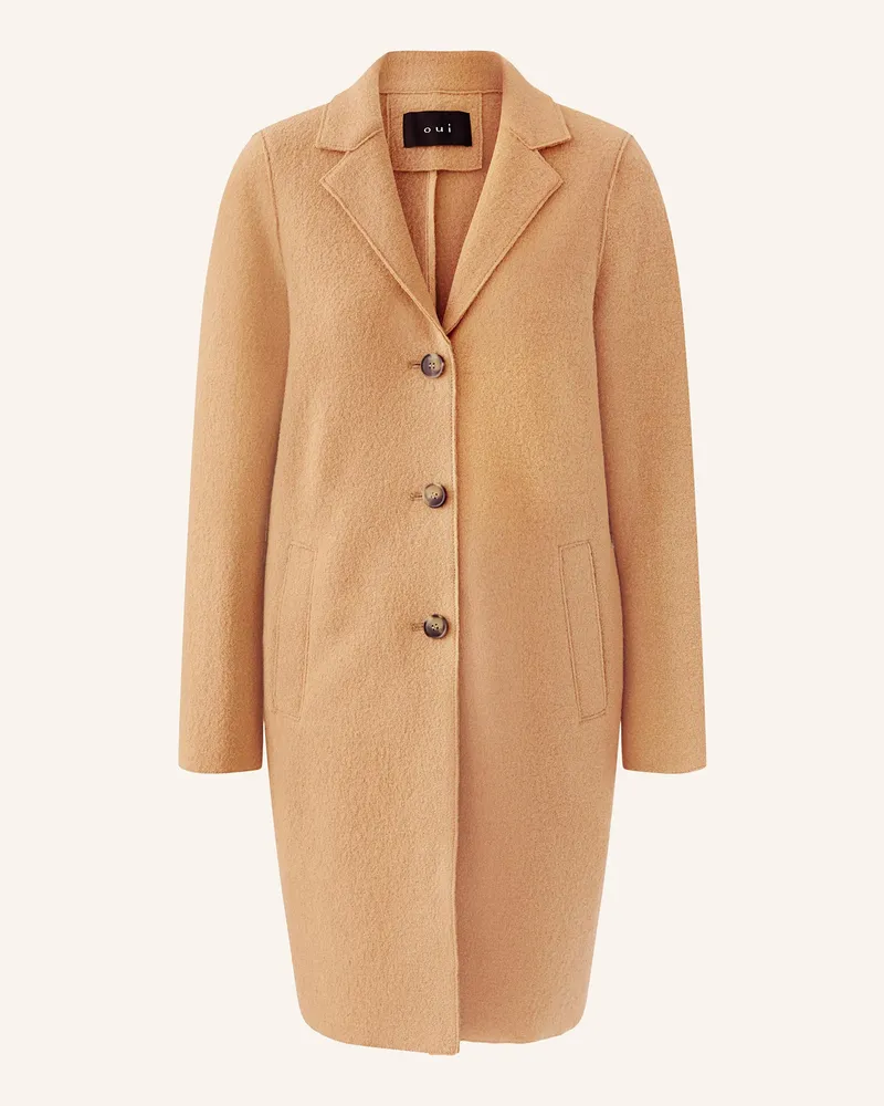 Oui  Wollmantel braun Camel