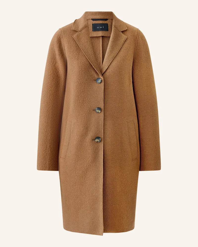 Oui  Wollmantel braun Camel
