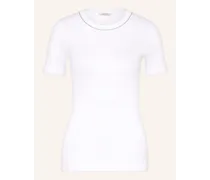 Peserico T-Shirt mit Schmucksteinen Weiss