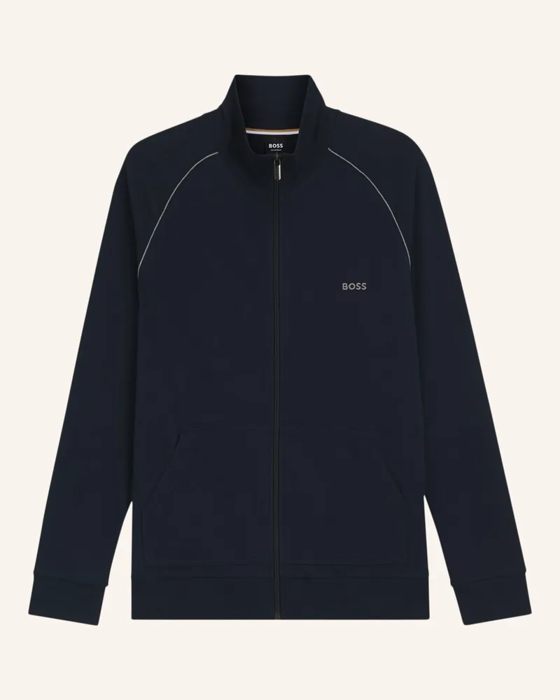 HUGO BOSS Lounge-Jacke blau Dunkelblau