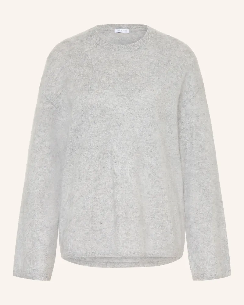 Mrs & HUGS Cashmere-Pullover grau Hellgrau