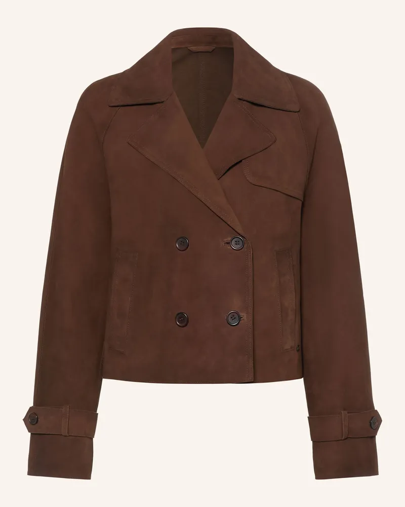 Milestone Lederjacke Msbrandy braun Dunkelbraun