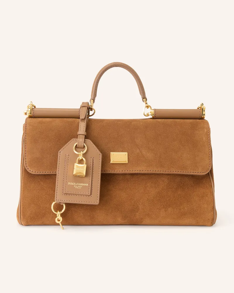 Dolce & Gabbana Handtasche My Sicily Medium braun Cognac