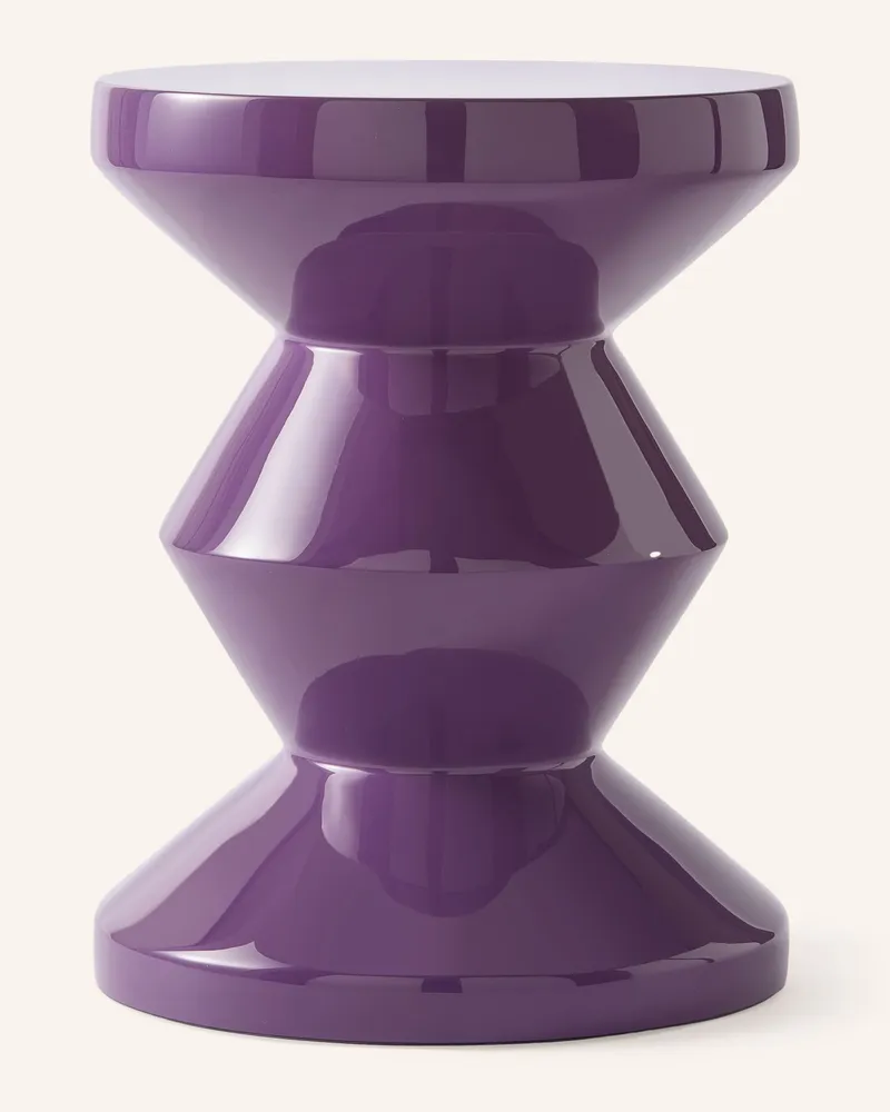 POLSPOTTEN Hocker Zig Zag lila Dunkellila