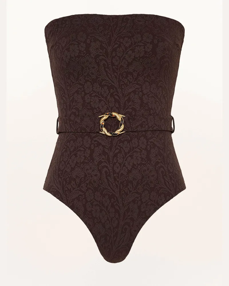 Zimmermann Bandeau-Badeanzug ACACIA Dunkelbraun