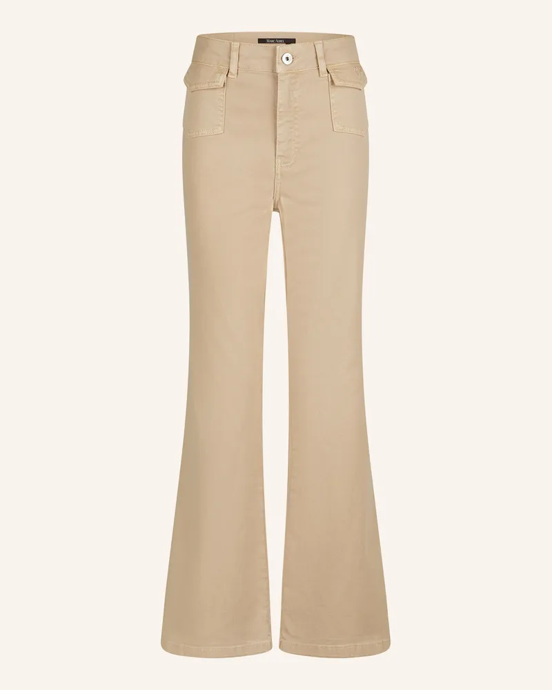 MARC AUREL Flared Jeans braun Hellbraun