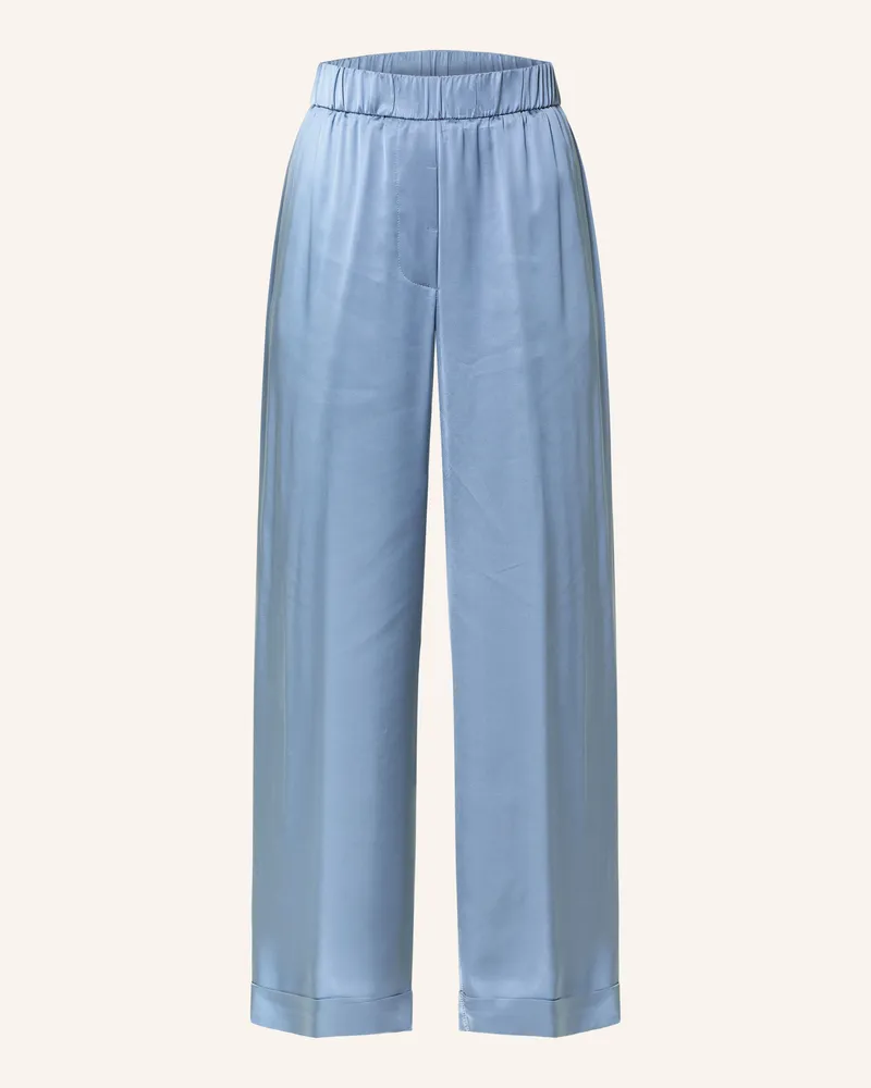 Peserico Satinhose Blaugrau