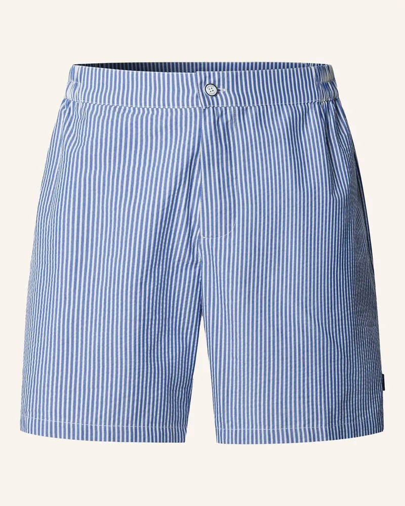 Hackett Badeshorts Seersucker Tailored blau Blau