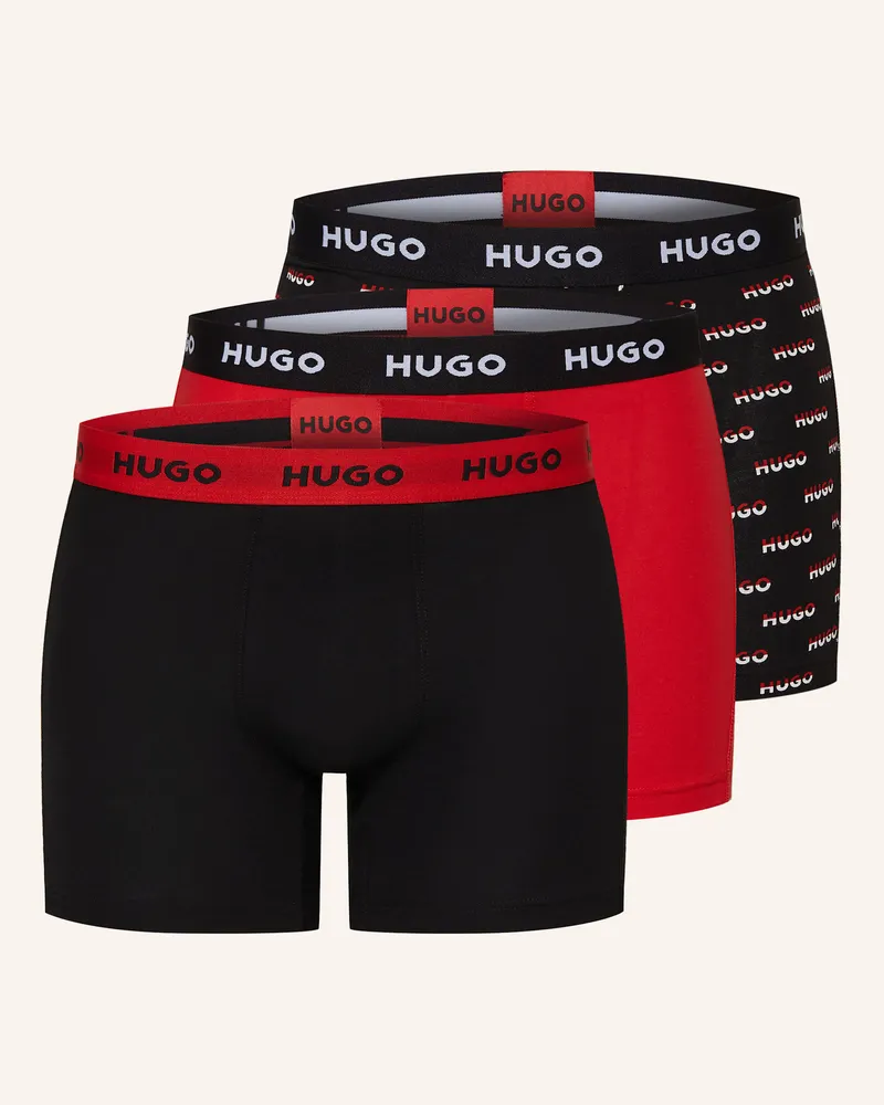 HUGO BOSS 3er-Pack Boxershorts Schwarz