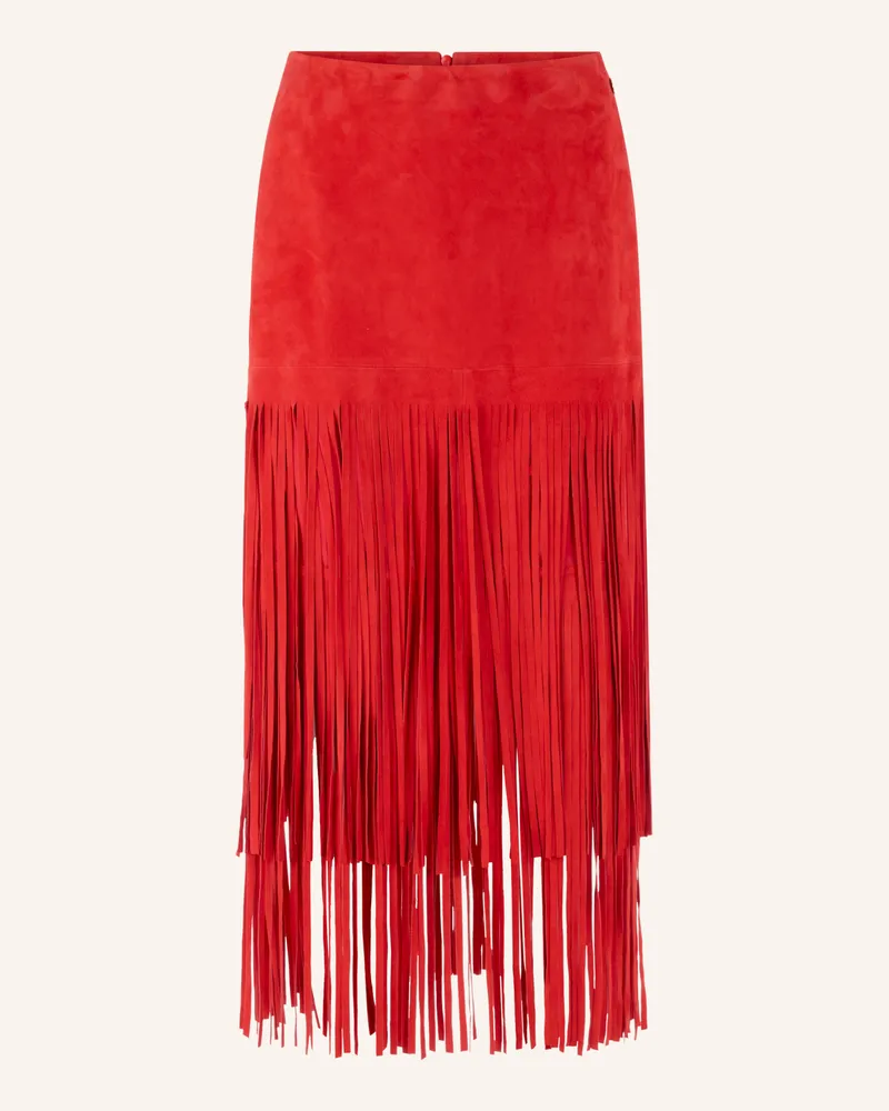 Marc Cain Lederrock Rot