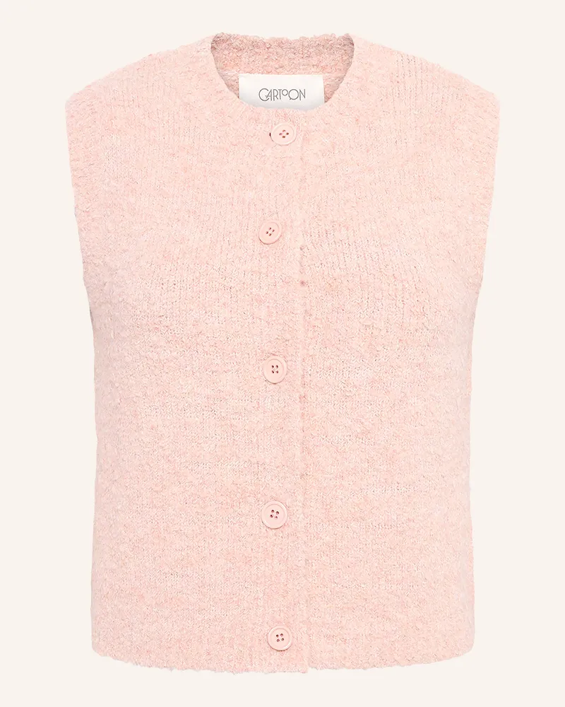 Cartoon Strickweste rosa Rosé