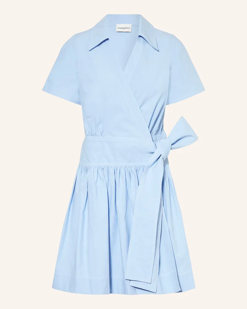 Claudie Pierlot Wickelkleid Hellblau