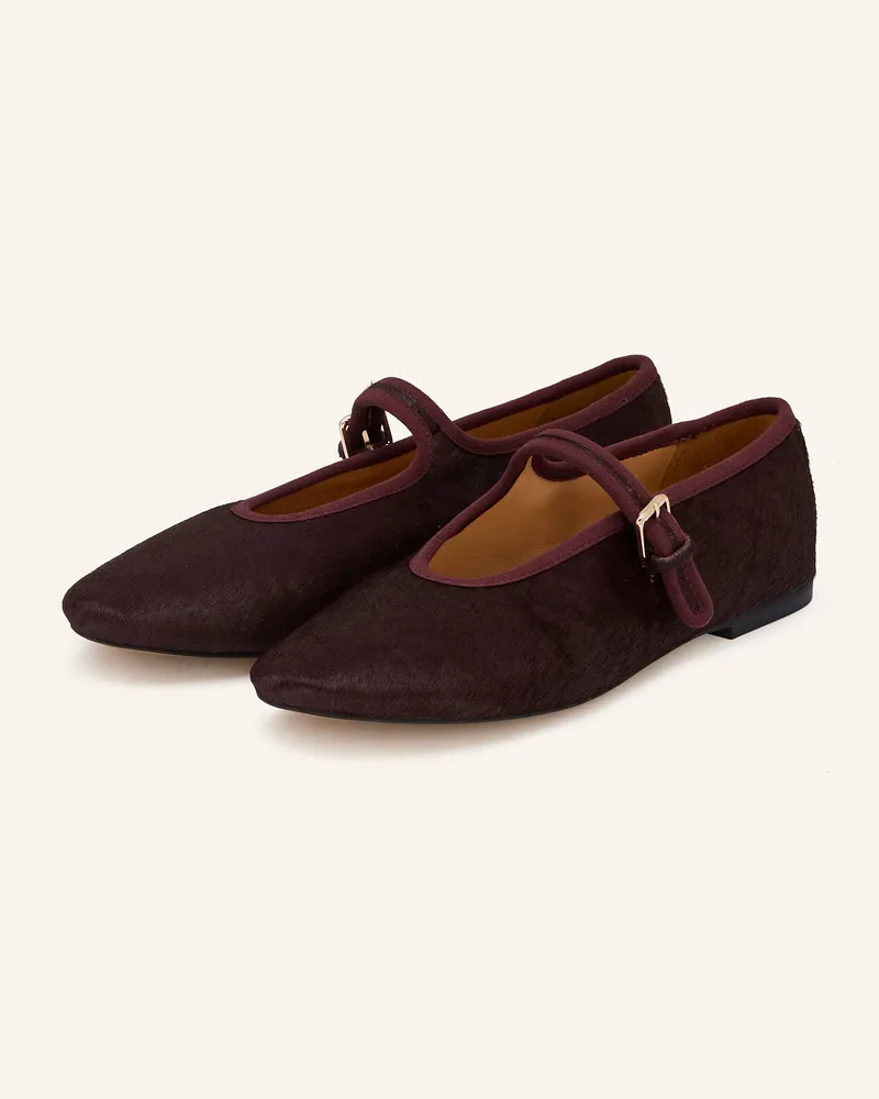 Inuovo Mary-Jane-Ballerinas PONY Dunkelrot
