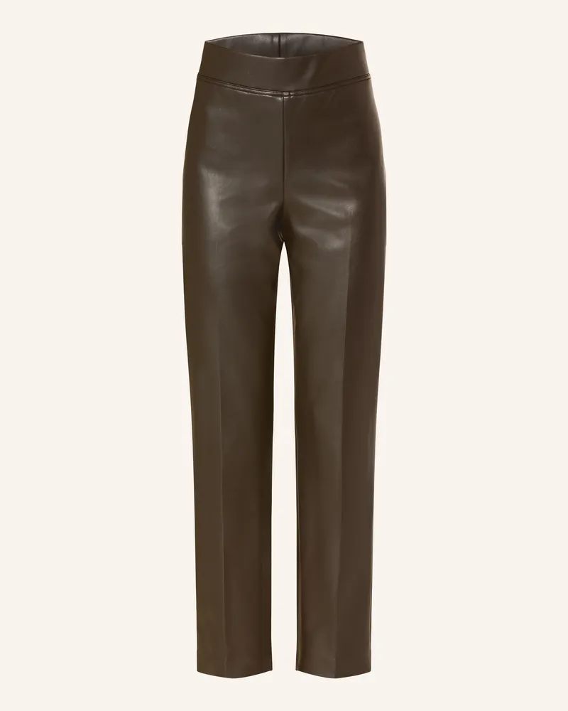 Joseph Ribkoff Hose In Lederoptik braun Dunkelbraun
