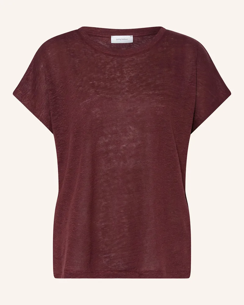Darling Harbour T-Shirt aus Leinen Bordeaux
