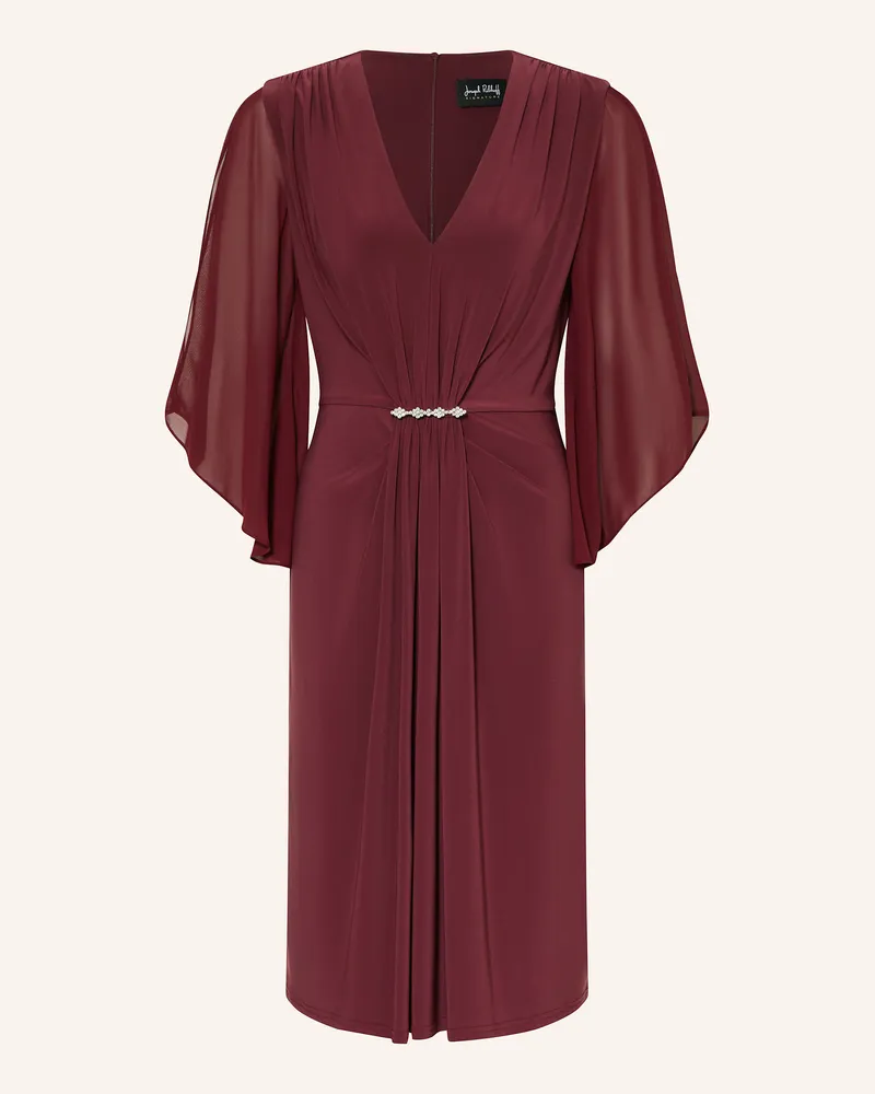 Joseph Ribkoff Kleid mit 3/4-Arm und Schmucksteinen Dunkelrot