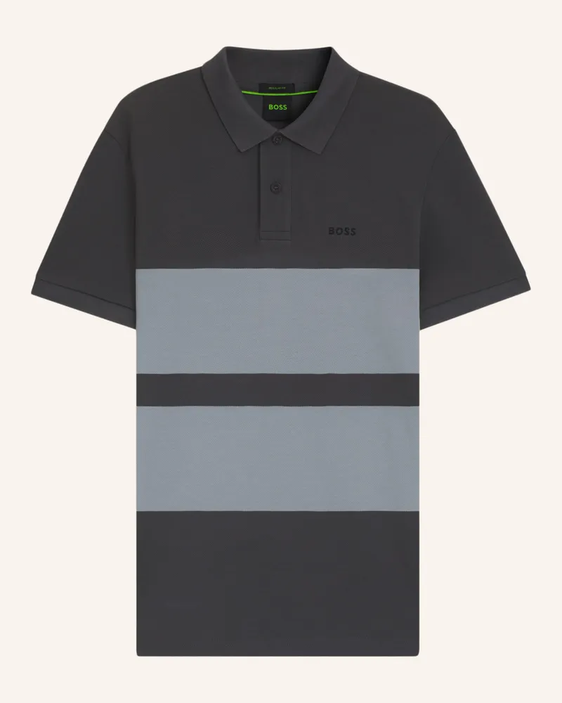 HUGO BOSS Poloshirt POLO STRIPE ZONE Regular Fit Dunkelgrau