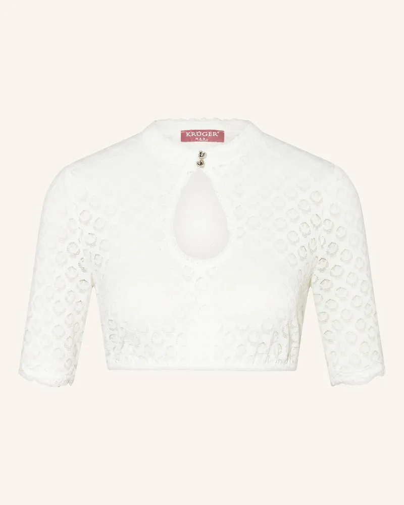 Krüger Dirndlbluse Franja Aus Spitze weiss Ecru