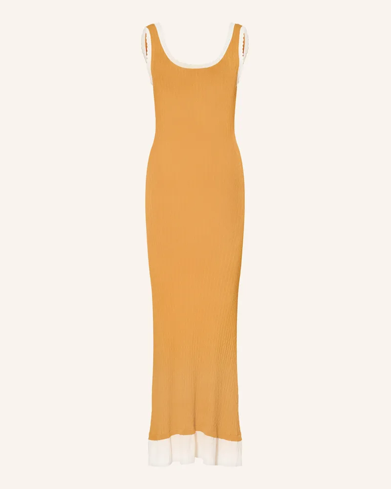 Claudie Pierlot Strickkleid Mit Volants orange Neonorange