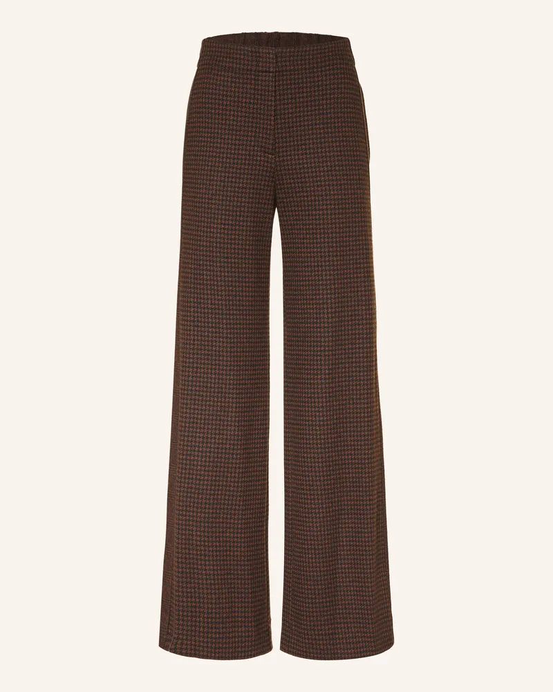 Diane von Furstenberg Marlenehose Alexander Mit Galonstreifen braun Dunkelbraun