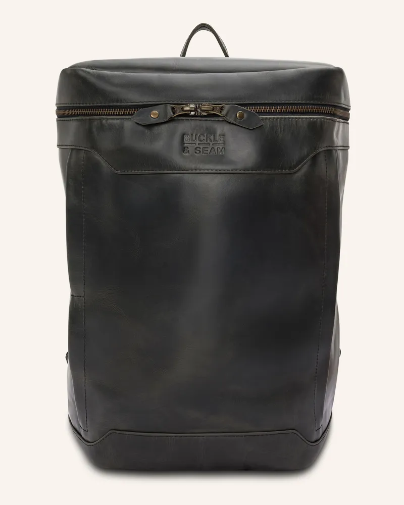 Buckle & Seam Rucksack SIWA mit Laptop-Fach Schwarz