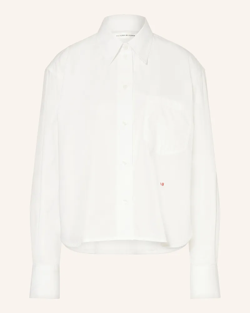 Victoria Beckham Cropped-Hemdbluse weiss Weiss
