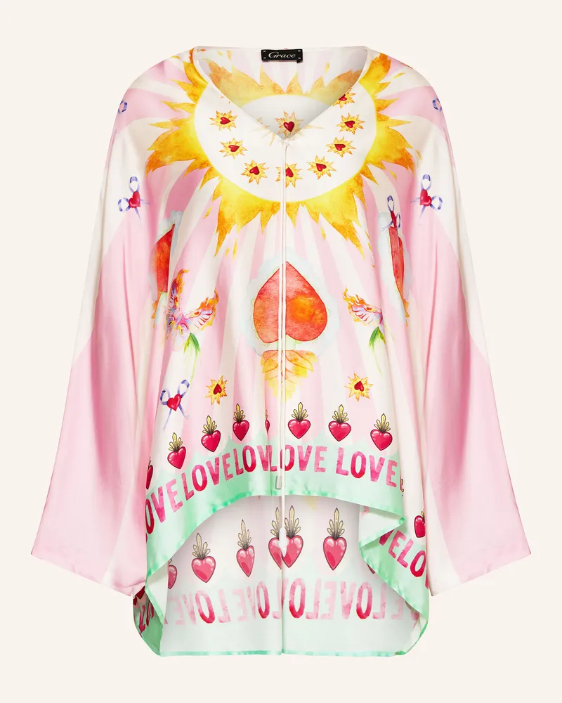 Grace Satin-Poncho Rosa