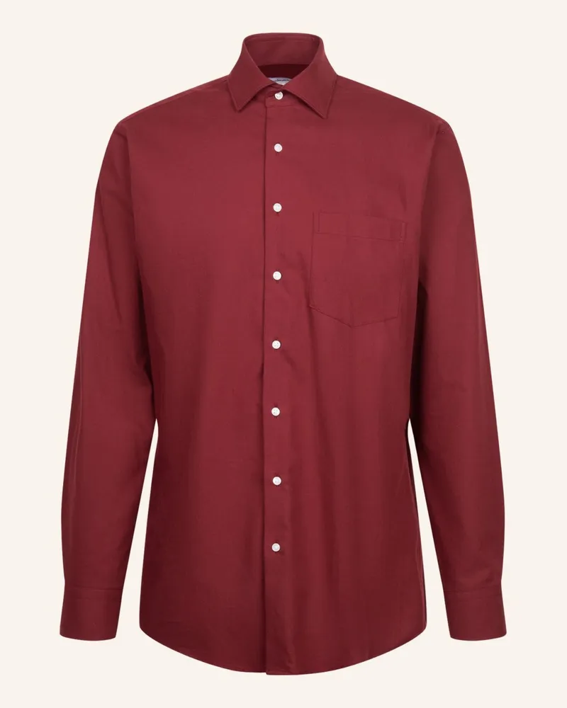 Seidensticker Flanellhemd Regular Fit Rot