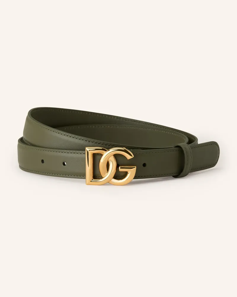 Dolce & Gabbana Ledergürtel gruen Oliv