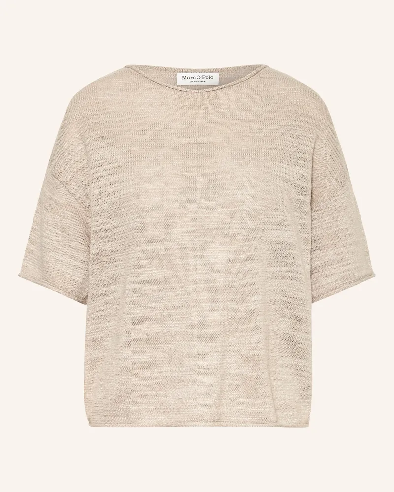 Marc O'Polo Strickshirt Mit Leinen beige Hellbraun