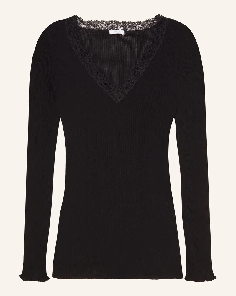 Mey Longsleeve Serie Wool Expressive schwarz Schwarz