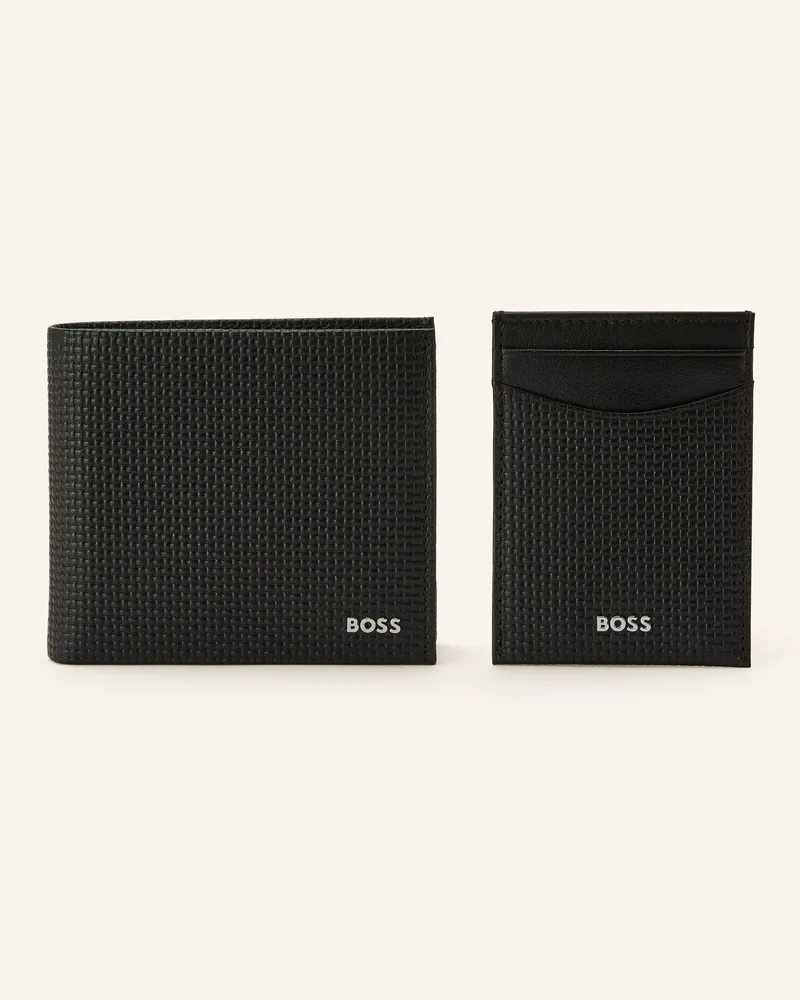 HUGO BOSS Set: Geldbörse und Kartenetui Schwarz