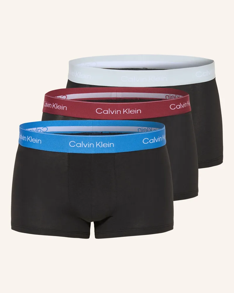 Calvin Klein 3er-Pack Boxershorts Icon Cotton Stretch Low Rise schwarz Schwarz